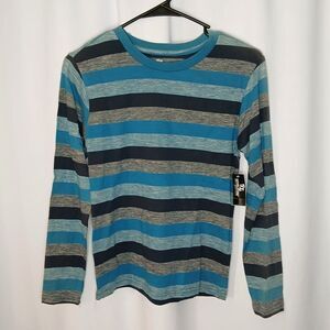 OT Revolution Striped T Shirt Long Sleeve Cotton Tee Crewneck NWT Boys sz: Large